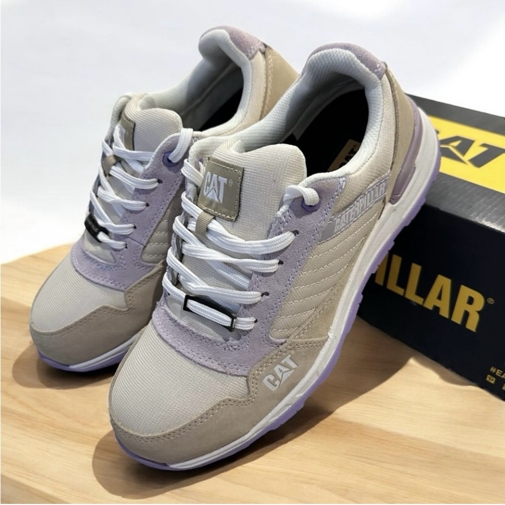 Caterpillar Beige and Purple Women's Sneakers